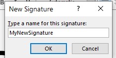 Give a name to signature